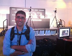 Martin Casado gets ready to appear on theCUBE at VMworld 2012, Photo by Wikibon’s Stu Miniman